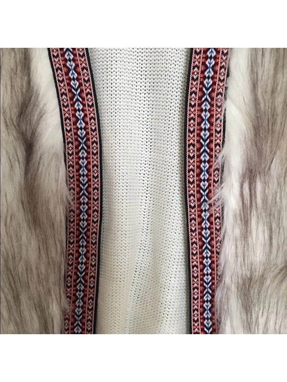 Nwot-Xhilaration Faux Fur Knit Vest